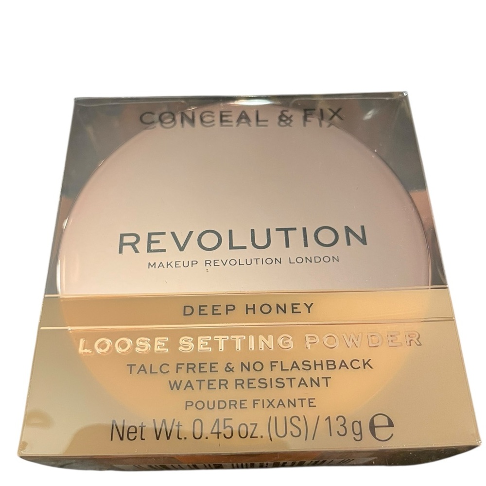 REVOLUTION Conceal & Fix Loose‎ Setting Powder Deep Honey Water Resistant NEW